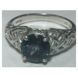 STERLING SILVER GEMSTONE RING 3.60GRS