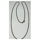 STERLING SILVER 22 INCH ROPE CHAIN