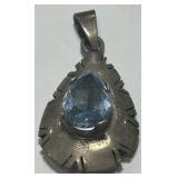 STERLING SILVER GEMSTONE PENDANT 5.50GRS