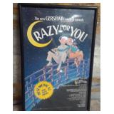 11 - 'CRAZY FOR YOU' PROMO POSTER FRAMED (C196)