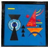11 - LTD ED ABSTRACT ART FRAMED 45'SQ (C56)