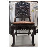 489 - ANTIQUE CHINESE CASRVED CHAIR (N76)