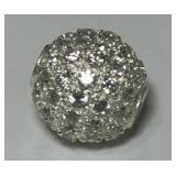STERLING SILVER CZ SLIDE PENDANT 3.20GRS