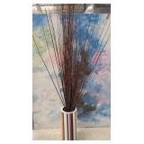 11 - COLORFUL VASE WITH DRIED REEDS (H36)