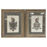 11 - TWO PIECES FRAMED ART 31X25' (C95)