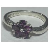 STERLING SILVER GEMSTONE RING 2.90GRS