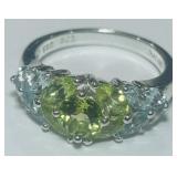 STERLING SILVER GEMSTONE RING 5.00GRS