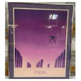 11 - FOLON ART WORK FRAMED 32X26' (C58)