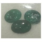 2.13CT CABOCHON EMERALD GEMSTONES