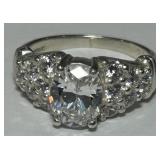 STERLING SILVER CZ RING 4.70GRS