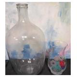11 - LOT OF TWO GLASS VASES (H155)