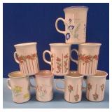 489 - EIGHT PIECES MIXED CERAMIC MUGS (N24)