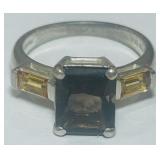 STERLING SILVER GEMSTONE RING 3.90GRS
