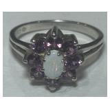 STERLING SILVER GEMSTONE RING 2.90GRS