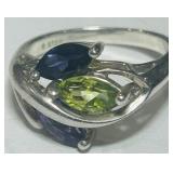 STERLING SILVER GEMSTONE RING 3.80GRS