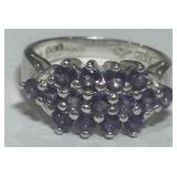 STERLING SILVER GEMSTONE RING 5.10GRS