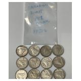 PP - CANADIAN DIMES 1950'S 80% SILVER (PP17)