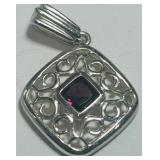 STERLING SILVER GEMSTONE PENDANT  2.30GRS
