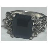 STERLING SILVER GEMSTONE RING 6.30GRS