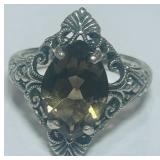STERLING SILVER GEMSTONE RING 4.00GRS