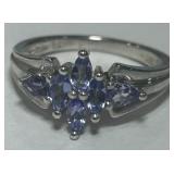 STERLING SILVER GEMSTONE RING 3.70GRS