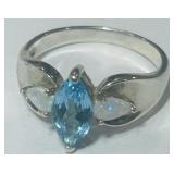 STERLING SILVER GEMSTONE RING 3.50GRS
