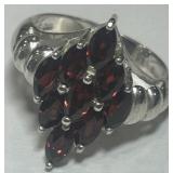 STERLING SILVER GEMSTONE RING 4.60GRS
