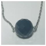 STERLING SILVER GEMSTONE 17INCH NECKLACE