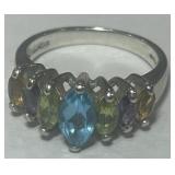 STERLING SILVER GEMSTONE RING 3.60GRS