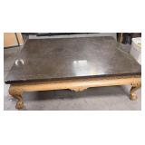 11 - LARGE COFFEE TABLE WITH FAUX MARBLE TOP (H65)