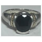 STERLING SILVER GEMSTONE RING 5.60GRS