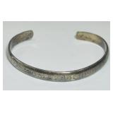 STERLING SILVER CUFF BRACELET 12.40GRS