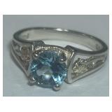 STERLING SILVER GEMSTONE RING 2.30GRS