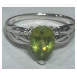 STERLING SILVER GEMSTONE RING 1.90GRS