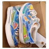 11 - PAIR OF NIKE CUSTOM-PAINTED SHOES SIZE 8