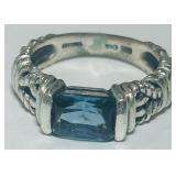 STERLING SILVER GEMSTONE RING 4.70GRS