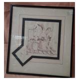 11 - ART WORK CUSTOM FRAMED 13X14' (L46)