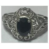 STERLING SILVER GEMSTONE RING 5.10GRD