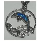 STERLING SILVER PENDANT WITH 17INCH CHAIN 5.70GRS