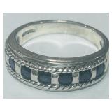 STERLING SILVER GEMSTONE RING 4.30GRS