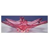 489 - ART GLASS CCENTERPIECE 14"L (N15)