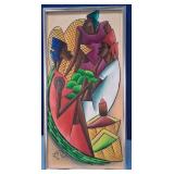 489 - FRITZ ROCK "MERCHANTS" ART FRAMED 8X16" (N1)