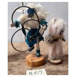 482 - TWO NATIVE AMERICAN SIGNED KACHINAS (N109)