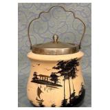 488 - VINTAGE JAPONISM-STYLE BISCUIT JAR (M6)