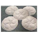 488 - FRENCH PORCELAIN OYSTER PLATES (M3)