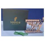 489 - MATASHI CRYSTALS HANUKKAH MENORAH (N38)