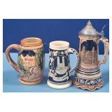 489 - THREE COLLECTIBLE BEER STEINS (N82)