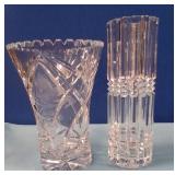 489 - TWO CRYSTAL VASES (N43)