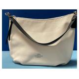 PP - COACH WHITE/BLACK LEATHER LARGE HOBO BAG
