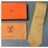 PP - HERMES SILK YELLOW TIE (FRANCE) (PP15)